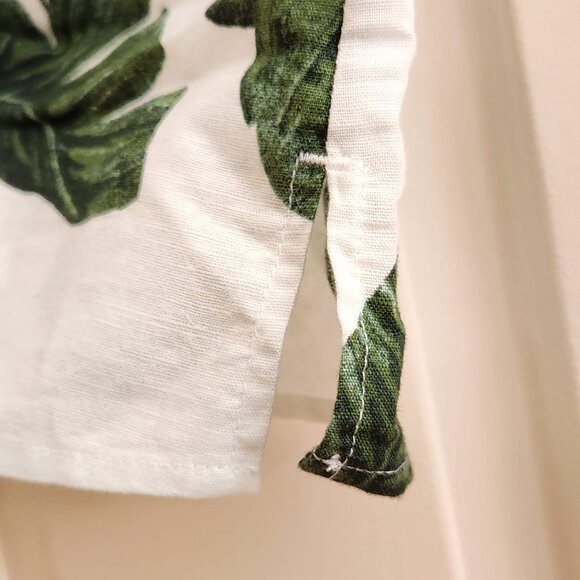 🌴 ANDREA JOVINE Palm Tropical Print Linen Cotton Tank Top Blouse Summer sz S-M - Picture 9 of 15